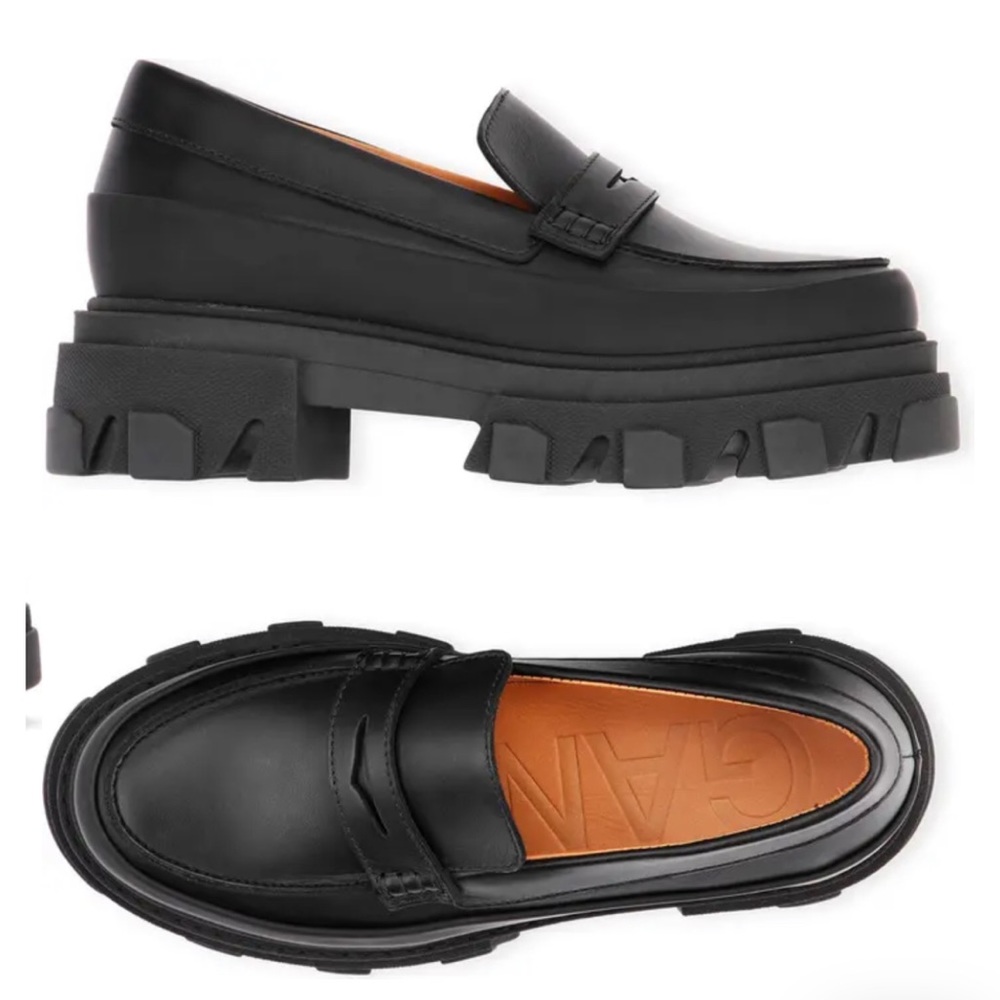 Ganni Black Chunky Loafers